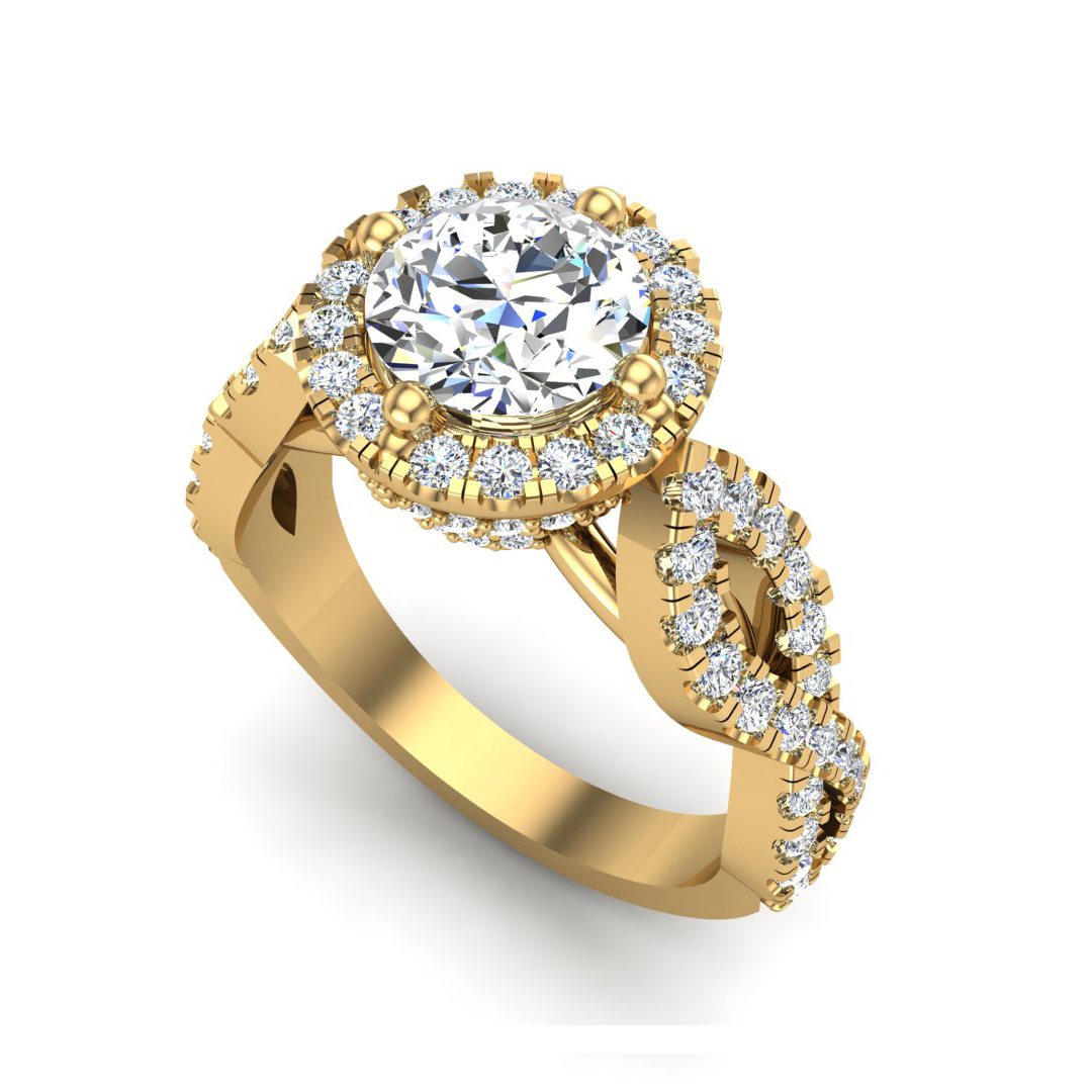 Oakley Halo Engagement Ring